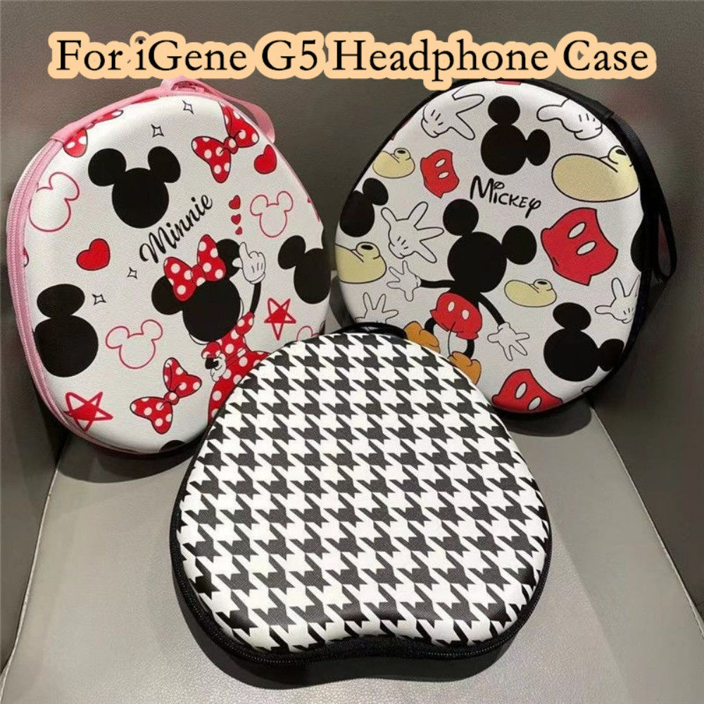 For iGene G5 Headphone Case Cartoon Creative Patterns Headset Earpads Storage Bag Casing Box