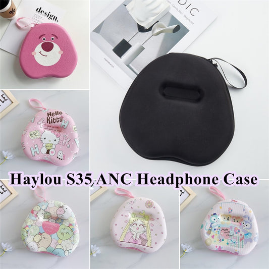 For Haylou S35 ANC Headphone Case Cartoon Creative Patterns Headset Earpads Storage Bag Casing Box
