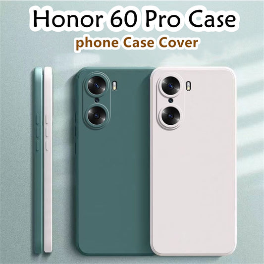 For Honor 60 Pro Cover Drop and wear resistant Silicone Full Case Classic Simple Solid Color Phone Case Cover