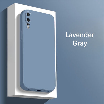 For Huawei P20 Cover Drop and wear resistant Silicone Full Case Classic Simple Solid Color Phone Case Cover