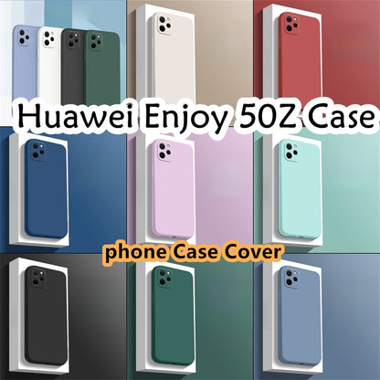 For Huawei Enjoy 50Z Cover Drop and wear resistant Silicone Full Case Classic Simple Solid Color Phone Case Cover