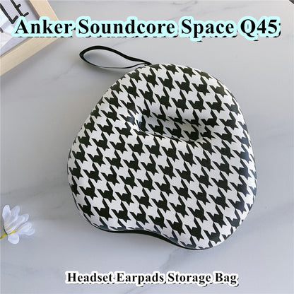 For Anker Soundcore Space Q45 Headphone Case Cartoon Creative Patterns Headset Earpads Storage Bag Casing Box