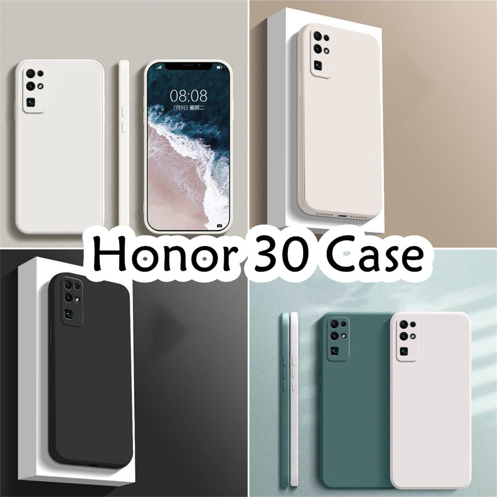For Honor 30 Cover Drop and wear resistant Silicone Full Case Classic Simple Solid Color Phone Case Cover