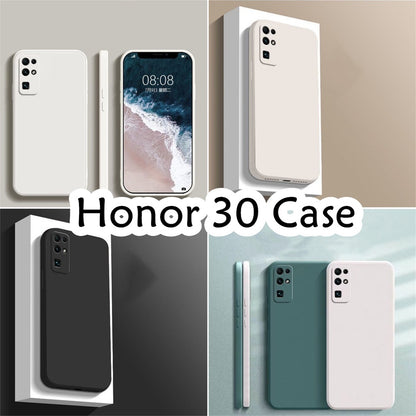 For Honor 30 Cover Drop and wear resistant Silicone Full Case Classic Simple Solid Color Phone Case Cover
