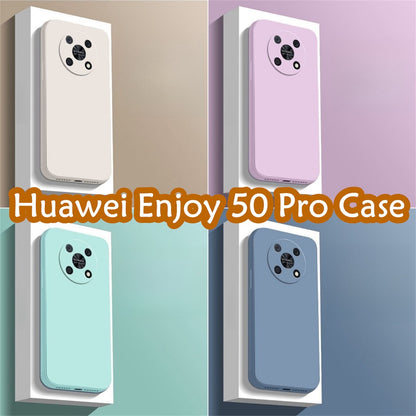 For Huawei Enjoy 50 Pro Cover Drop and wear resistant Silicone Full Case Classic Simple Solid Color Phone Case Cover