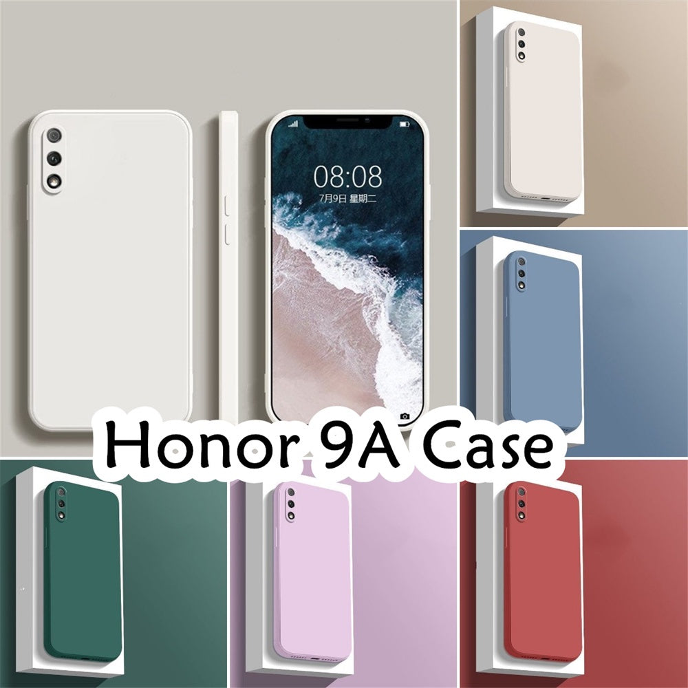For Honor 9A Cover Drop and wear resistant Silicone Full Case Classic Simple Solid Color Phone Case Cover
