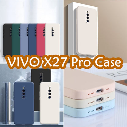 For VIVO X27 Pro Cover Drop and wear resistant Silicone Full Case Classic Simple Solid Color Phone Case Cover