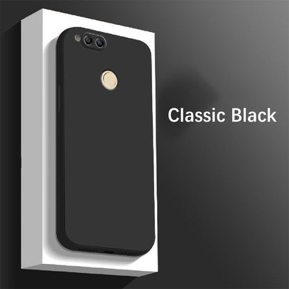 For Honor 7X Cover Drop and wear resistant Silicone Full Case Classic Simple Solid Color Phone Case Cover