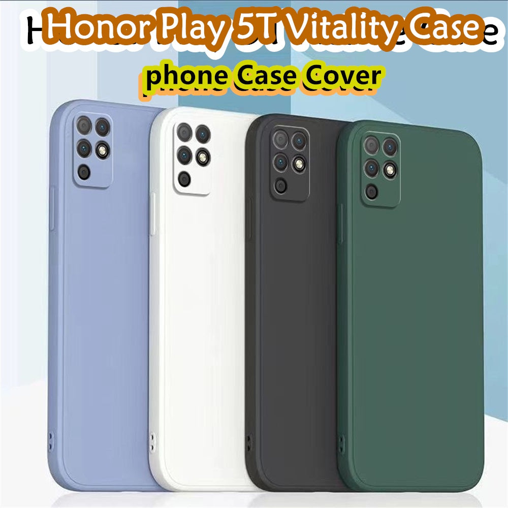 For Honor Play 5T Vitality Cover Drop and wear resistant Silicone Full Case Classic Simple Solid Color Phone Case Cover