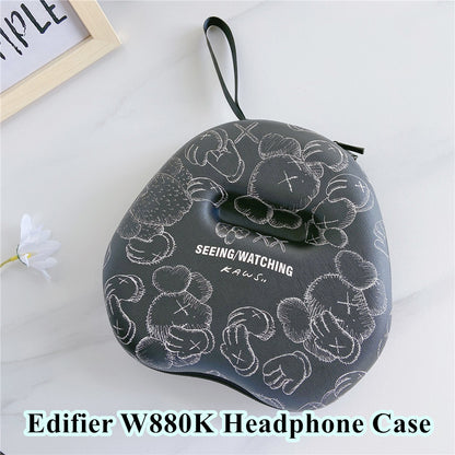 For Edifier W880K Headphone Case Cartoon Creative Patterns Headset Earpads Storage Bag Casing Box