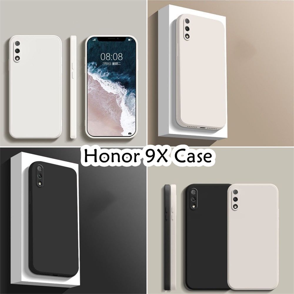 For Honor 9X Cover Drop and wear resistant Silicone Full Case Classic Simple Solid Color Phone Case Cover