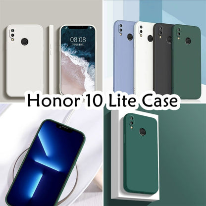 For Honor 10 Lite Cover Drop and wear resistant Silicone Full Case Classic Simple Solid Color Phone Case Cover