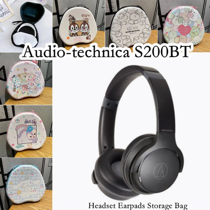 For Audio-technica S200BT Headphone Case Cartoon Creative Patterns Headset Earpads Storage Bag Casing Box