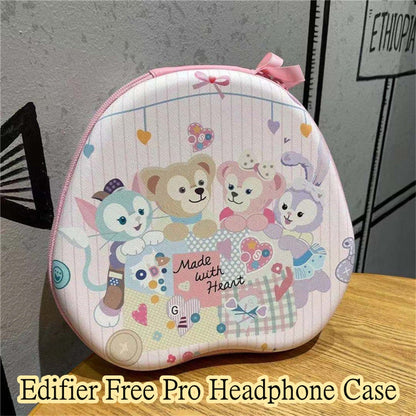 For Edifier Free Pro Headphone Case Cartoon Creative Patterns Headset Earpads Storage Bag Casing Box