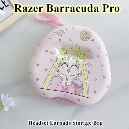 For Razer Barracuda Pro Headphone Case Cartoon Creative Patterns Headset Earpads Storage Bag Casing Box