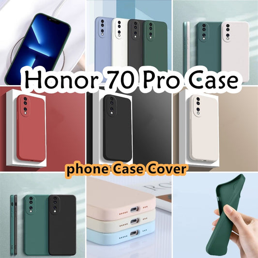 For Honor 70 Pro Cover Drop and wear resistant Silicone Full Case Classic Simple Solid Color Phone Case Cover