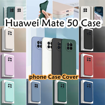 For Huawei Mate 50 Cover Drop and wear resistant Silicone Full Case Classic Simple Solid Color Phone Case Cover