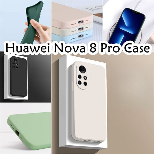 For Huawei Nova 8 Pro Cover Drop and wear resistant Silicone Full Case Classic Simple Solid Color Phone Case Cover