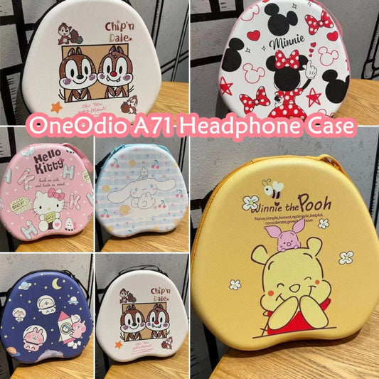 For OneOdio A71 Headphone Case Cartoon Creative Patterns Headset Earpads Storage Bag Casing Box