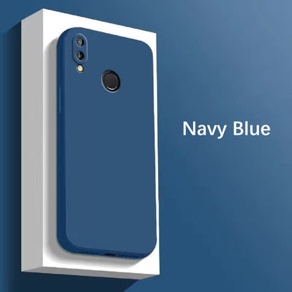 For Huawei P Smart Plus Cover Drop and wear resistant Silicone Full Case Classic Simple Solid Color Phone Case Cover