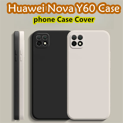 For Huawei Nova Y60 Cover Drop and wear resistant Silicone Full Case Classic Simple Solid Color Phone Case Cover