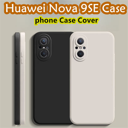 For Huawei Nova 9 SE Cover Drop and wear resistant Silicone Full Case Classic Simple Solid Color Phone Case Cover