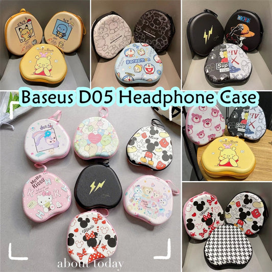 For Baseus D05 Headphone Case Cartoon Creative Patterns Headset Earpads Storage Bag Casing Box