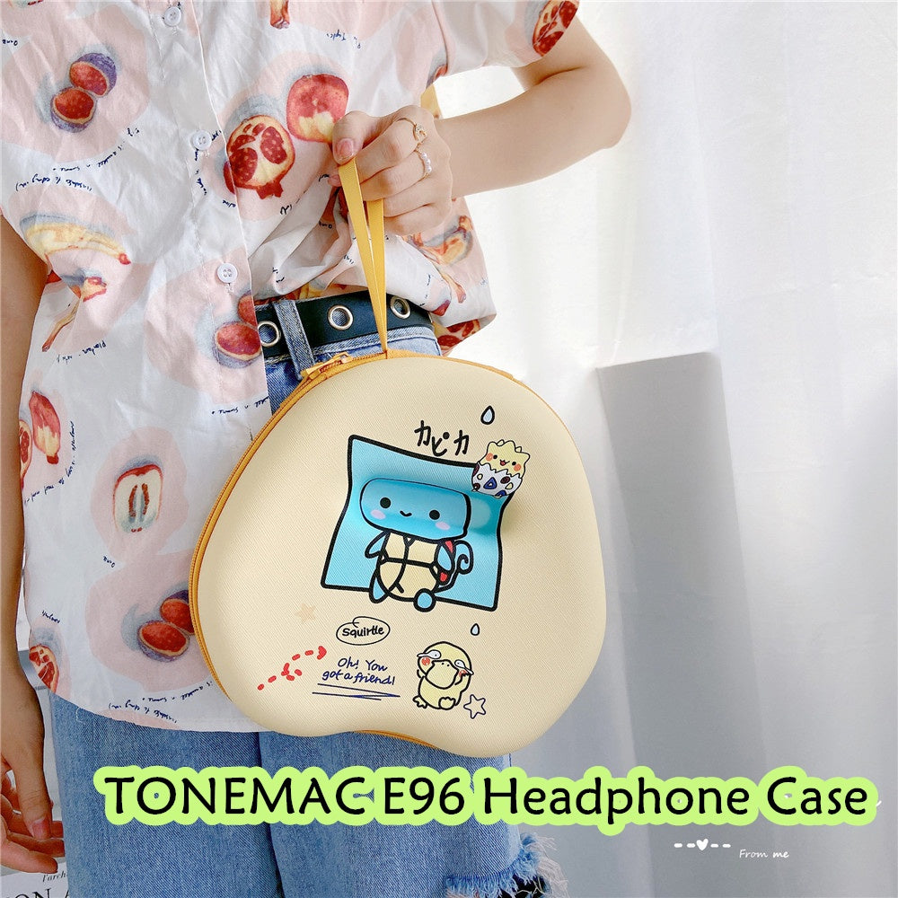 For TONEMAC E96 Headphone Case Cartoon Creative Patterns Headset Earpads Storage Bag Casing Box