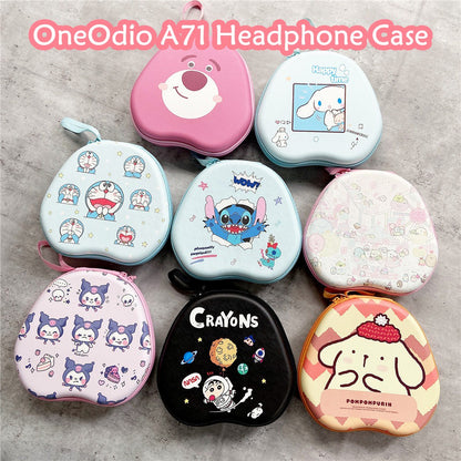 For OneOdio A71 Headphone Case Cartoon Creative Patterns Headset Earpads Storage Bag Casing Box