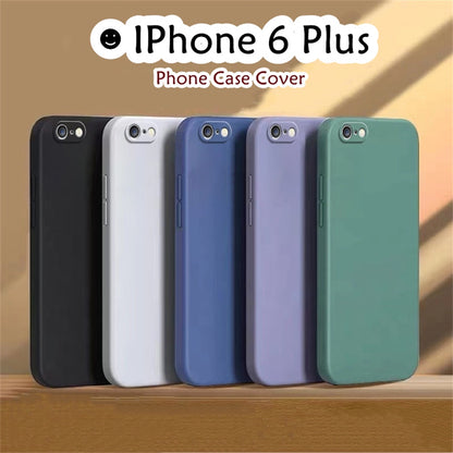For IPhone 6 Plus Cover Drop and wear resistant Silicone Full Case Classic Simple Solid Color Phone Case Cover