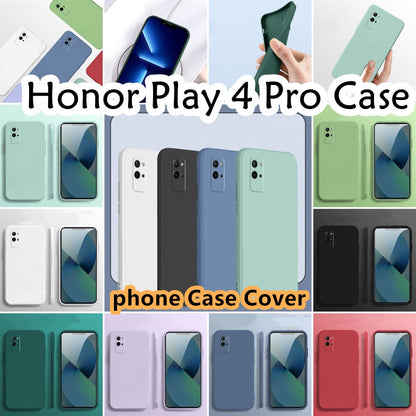 For Honor Play 4 Pro Cover Drop and wear resistant Silicone Full Case Classic Simple Solid Color Phone Case Cover