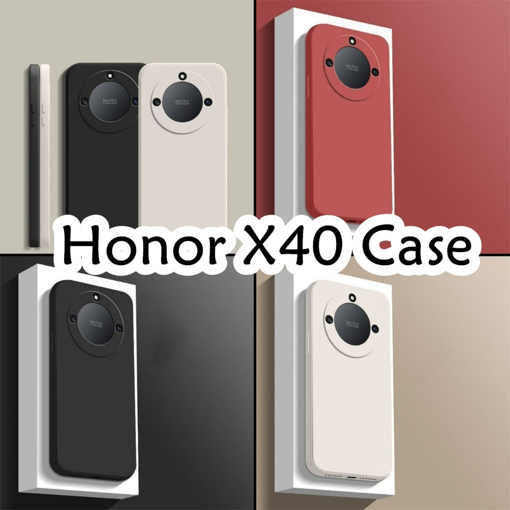 For Honor X40 Cover Drop and wear resistant Silicone Full Case Classic Simple Solid Color Phone Case Cover
