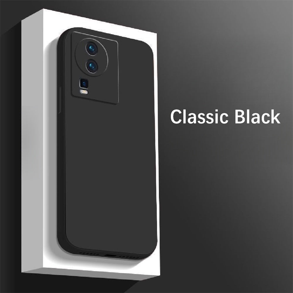 For IQOO Neo 7 Cover Drop and wear resistant Silicone Full Case Classic Simple Solid Color Phone Case Cover