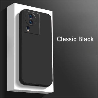 For IQOO Neo 7 Cover Drop and wear resistant Silicone Full Case Classic Simple Solid Color Phone Case Cover