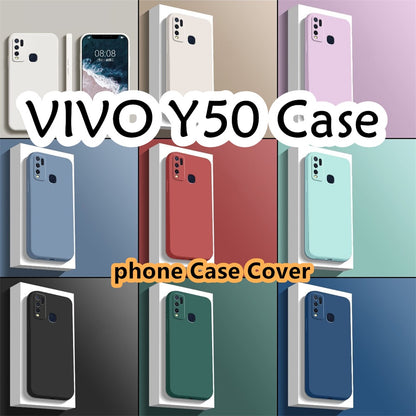 For VIVO Y50 Cover Drop and wear resistant Silicone Full Case Classic Simple Solid Color Phone Case Cover