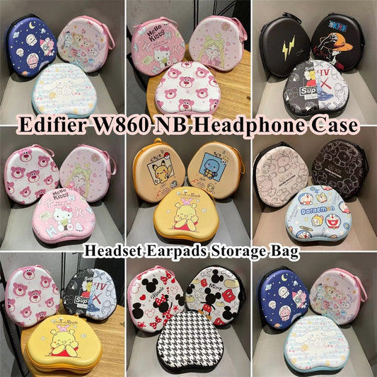 For Edifier W860 NB Headphone Case Cartoon Creative Patterns Headset Earpads Storage Bag Casing Box