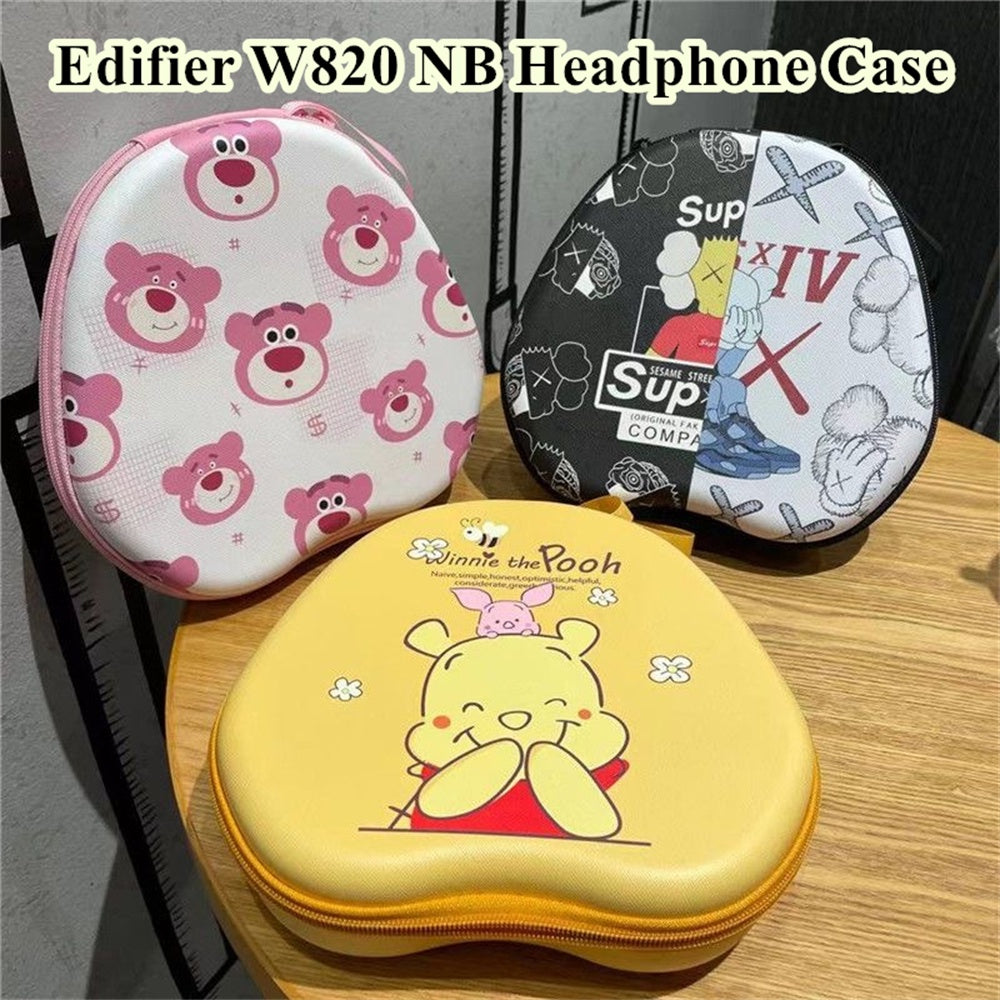 For Edifier W820 NB Headphone Case Cartoon Creative Patterns Headset Earpads Storage Bag Casing Box