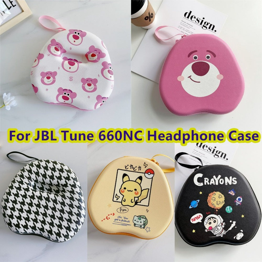 For JBL TUNE 660NC Headphone Case Cartoon Creative Patterns Headset Earpads Storage Bag Casing Box