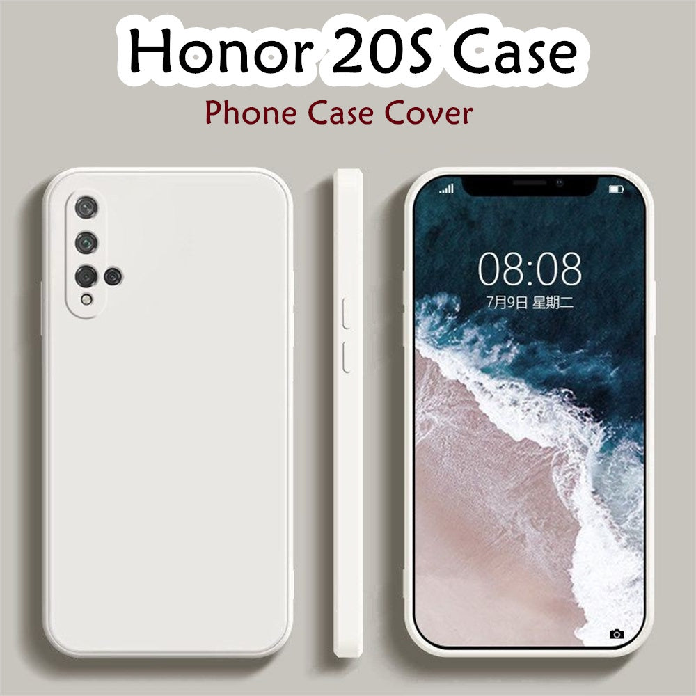 For Honor 20S Cover Drop and wear resistant Silicone Full Case Classic Simple Solid Color Phone Case Cover