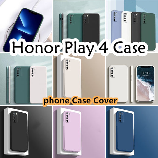 For Honor Play 4 Cover Drop and wear resistant Silicone Full Case Classic Simple Solid Color Phone Case Cover