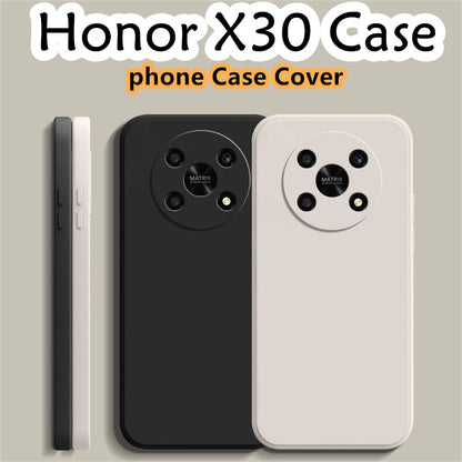 For Honor X30 Cover Drop and wear resistant Silicone Full Case Classic Simple Solid Color Phone Case Cover