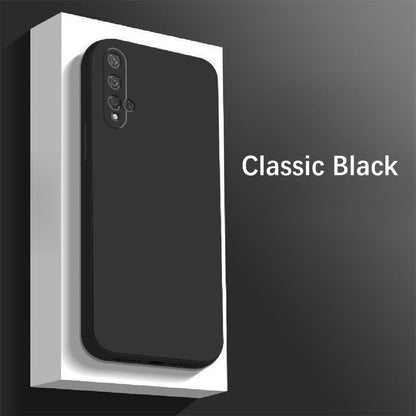 For Huawei Nova 5T Cover Drop and wear resistant Silicone Full Case Classic Simple Solid Color Phone Case Cover