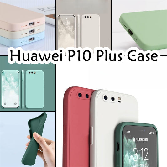 For Huawei P10 Plus Cover Drop and wear resistant Silicone Full Case Classic Simple Solid Color Phone Case Cover