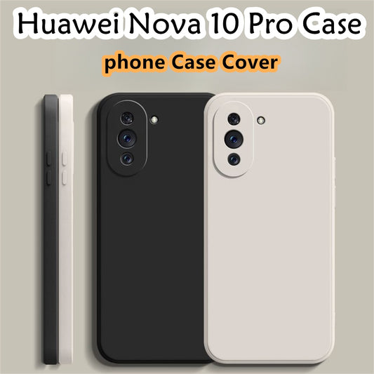 For Huawei Nova 10 Pro Cover Drop and wear resistant Silicone Full Case Classic Simple Solid Color Phone Case Cover