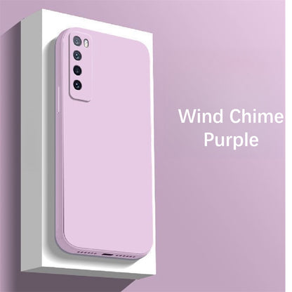 For Huawei Nova 7 Cover Drop and wear resistant Silicone Full Case Classic Simple Solid Color Phone Case Cover