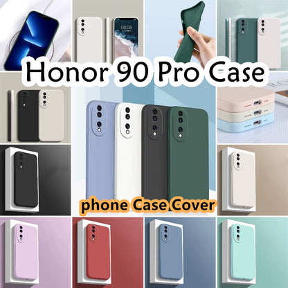 For Honor 90 Pro Cover Drop and wear resistant Silicone Full Case Classic Simple Solid Color Phone Case Cover