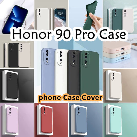For Honor 90 Pro Cover Drop and wear resistant Silicone Full Case Classic Simple Solid Color Phone Case Cover