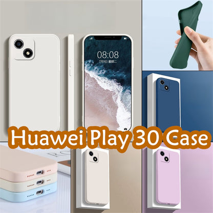 For Huawei Play 30 Cover Drop and wear resistant Silicone Full Case Classic Simple Solid Color Phone Case Cover