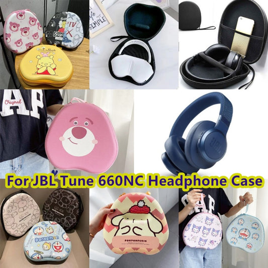 For JBL TUNE 660NC Headphone Case Cartoon Creative Patterns Headset Earpads Storage Bag Casing Box