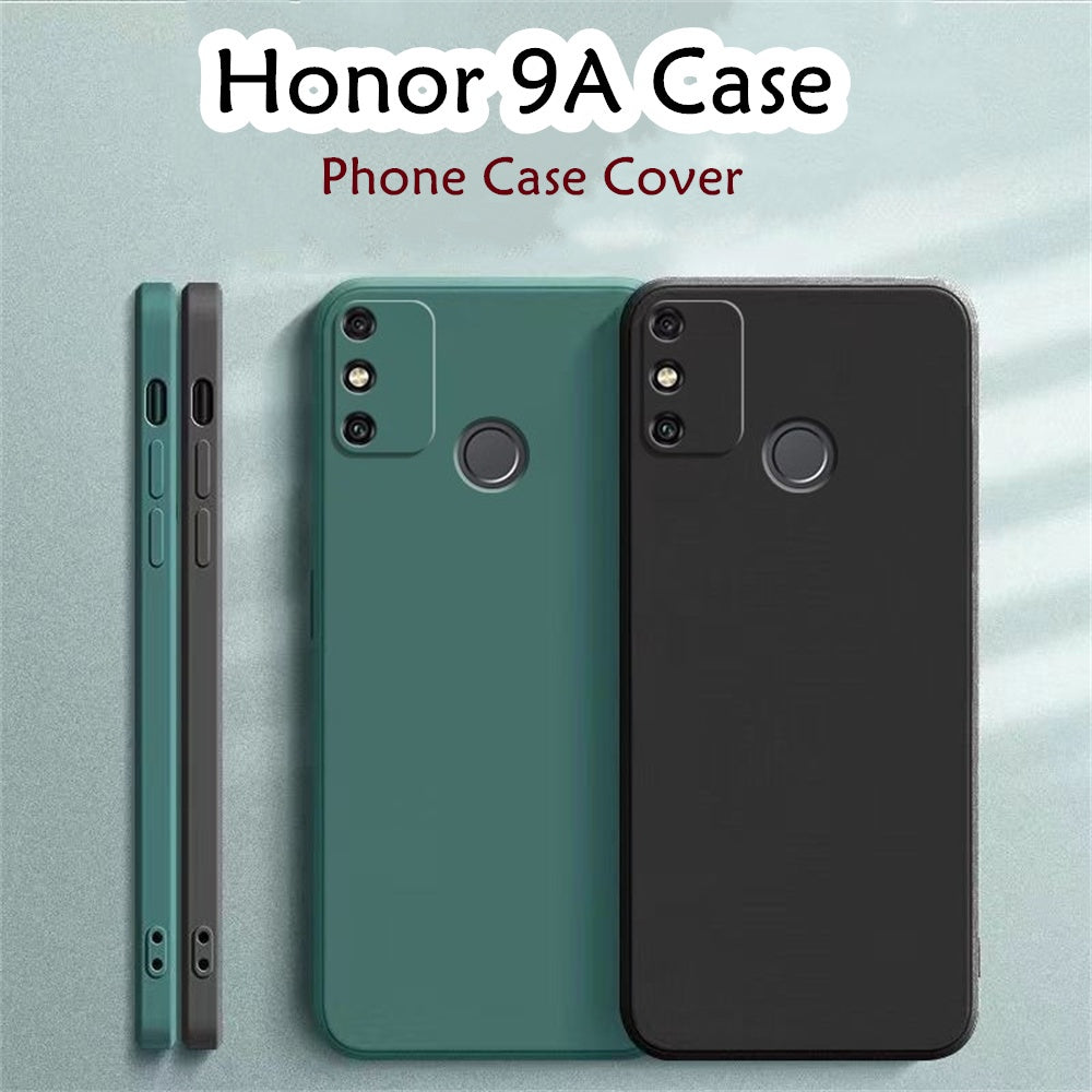 For Honor 9A Cover Drop and wear resistant Silicone Full Case Classic Simple Solid Color Phone Case Cover